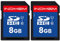 INDMEM SD Card 8GB 2 Pack UHS-I U1 Class 10 8G SDHC Flash Memory Card Compatible with Digital Camera, Computer, Trail Cameras