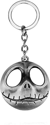 NBC Porte-clés Métal Jack Skellington Tête Visage Citrouille - Idée Cadeau Original pour Homme Femme Clés Maison Voiture
