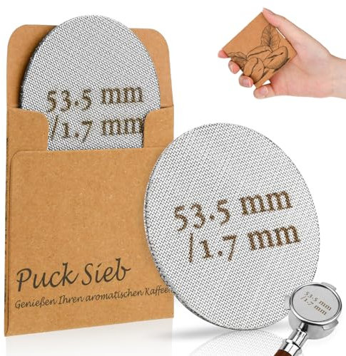 Puck Screen 54mm, Puck Screen 53.5 Puck Sieb Mellbree 2 Stück Gesinterte Kaffeefilter für Espresso Coffee Siebträger Zubehör 1.7mm Dicke 150μm Edelstahl 316 Wiederverwendbar Rostfrei