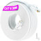 Ethernet Cable 30m Cat6, Internet Cable 30m High Speed, Network Cable Flat Long LAN Cable Indoor Gigabit White Patch RJ45 Wlan Cable for Router Modem - 1000Mbit/s 250MHz