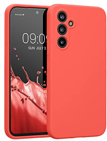 kwmobile Hülle kompatibel mit Samsung Galaxy A54 5G Hülle - A54 Case gummiert - Silikon Handyhülle - Schutzhülle Neon Koralle