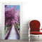 Türtapete Selbstklebend Türfolie Türposter 3D Rosa Kirschbäume Holzbrücke 80 X 200 Cm Vinyl Folie Türdeko Tapete Wandbild Türaufkleber Türtattoo - Kinderzimmer Wohnzimmer Schlafzimmertür Foto