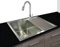 Omeere Fregadero de acero inoxidable 304 18/8 0,8 mm,Fregadero empotrado 1 seno 65 x 50 x 22cm,Fregadero de cocina, pequeña,rectangular (fregadero empotrado)