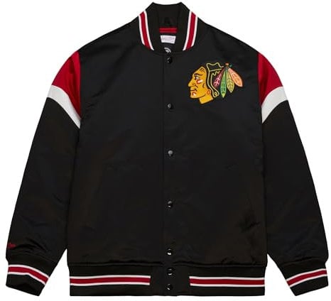 Mitchell & Ness NHL Heavyweight Satin Jacket - Chicago Blackhawks, XL