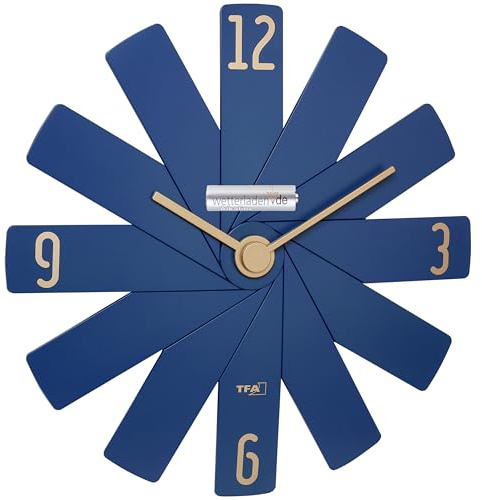 TFA Dostmann Designer-Wanduhr analog Clock in The Box, 60.3020, mit Stecksystem, leises Uhrwerk, Lange Batterielaufzeit, Quarzuhr, Wohnzimmeruhr, Küchenuhr