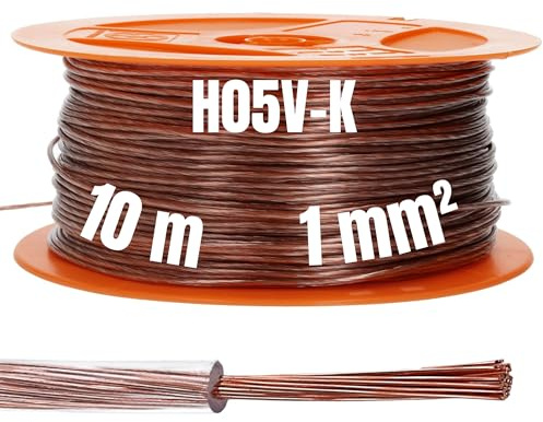 Kalitec 10m H05V-K 1 mm² Aderleitung Transparent - Flexible Einzelader | Feindrähtige Verdrahtungsleitung nach HAR-Standard, PVC-ummantelt, ideal für Schaltschrank, Steuertechnik und Signalanlagen