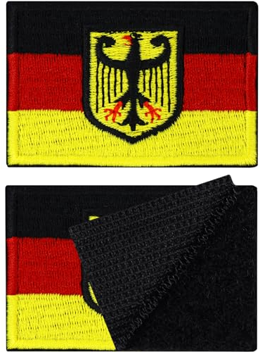 Deutschland Patches Klett | Klett Patch Germany hook and loop Patch Velkro, Klett Patch Deutschland, Militär Patch mit Klettverschluss Tactical Morale Patches mit Klett | 40x60mm