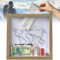 Jastown 30 * 30cm Adventure Archive Box,salvadanaio Viaggio con Slot,Scatola ricordi Viaggio,scatole Legno,Scatola di Raccolta di Viaggi, Scatola di Ombra del Biglietto,Memory Box Frame (Legna)