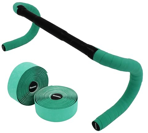 Senston Bike Lenkerband, Fahrradgriffe rutschfest, stoßdämpfend mit Finish-Tape und Lenkerstopfen