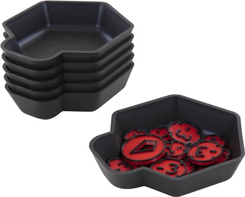 Feldherr SHELL value pack - 6 single-colored token trays for board game accessories, tokens, meeples and other small items