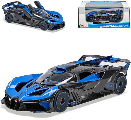 Generisch Bugatti Bolide Blau mit Schwarz 2020 1/24 Modell Auto