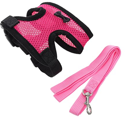 TOGEVAL Outdoor Hühnergeschirr Mit Leine Verstellbar Und Atmungsaktiv Für Und Geeignet Für Kleine Hühner Rosa s