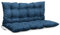 Mg Design Bankauflage 120 x 50 x 50 cm Kissen blau - Sitzkissen & Rückenkissen aus Polsterstoff, mit weicher Füllung, mit Schnüren zum Binden - Gartenbankauflage, Bankkissen
