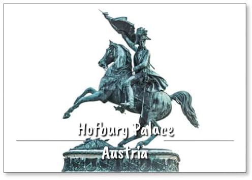 Kühlschrankmagnet Statue des Erzherzog Karl von Österreich in der Hofburg in V