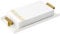 STWWO Porte-serviettes de Table Rectangulaire Support de Serviette Papier Moderne Boîte à Mouchoirs pour Invités Distributeur Serviette pour Cuisine Restaurant Salle de Bain, Blanc et doré