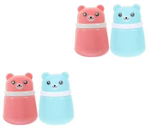 Abaodam 4 Stück -Puff-Box Reisepulverbehälter Körperpuderhalter Aufbewahrungsflasche für Babypuder Pulverdose Puderquaste Dose mit Reise-Körperpuder Pulverspender synthetischer Schwamm