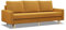 Mebligo - Sofa mit Schlaffunktion und Bettkasten Blank, 3 Sitzer Sofa 212 cm Breit, Schlafsofa, Ausziehbares Couch auf Holzfüßen,Schlafcouch - Gelb