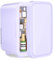 YASHE Mini Fridge, 6 Liter/8 Can 220-240V AC/DC Portable Thermoelectric Cooler Refrigerators for Bedroom, Skincare, Beverage, Office, Dorm Room and Car, Purple