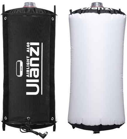 ULANZI AL60 Tragbare Luftschlauchleuchte, 60W Bi-Color LED Air Tube Light 2700-6500K mit CRI 95+, Video Licht Type-C Wiederaufladbar, Aufblasbare Licht für professionelle Videos & Fotografie