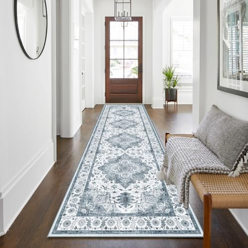 WTHYGB Teppich Läufer Flur Küche rutschfest Waschbar Teppichläufer 80x300cm Küchenläufer Hochwertig Schlafzimmer Bettvorleger für Flur Waschküche