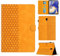 Rosbtib Funda para Samsung Galaxy Tab S4 10.5 2018 Modelo SM-T830/T835 con Soporte y Ranura para Tarjetas, Funda de Piel sintética con patrón de Textura Hexagonal para Galaxy Tab S4 10.5, Naranja
