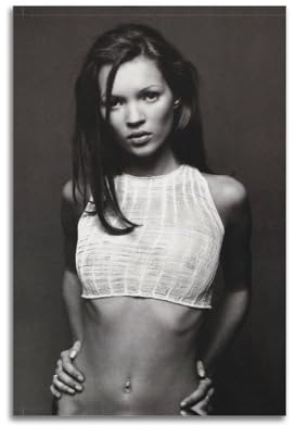 RedMush Poster Model Kate Moss (31), Leinwand-Poster, Schlafzimmer-Dekor, Sportlandschaft, Büro, Raumdekoration, Geschenk, ungerahmt, 40 x 60 cm