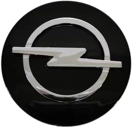 YAOOYHUILIYING Auto-Radnabenkappen, Rad-Emblem-Abzeichen-Logo-Aufkleber, wasserdicht, staubdicht, rostfrei Compatible für Opel Meriva 2003-2010,60mm-Black
