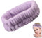 Sugeru Flanell Elastische Haarband,Spa Stirnband Damen,Weiches Haarband Kosmetik,Rutschfest Breitkrempe Haarreifen Damen,für Dusche Hautpflege Make-up Gesichtsreinigung Mädchen Yoga (Lila, Standard)