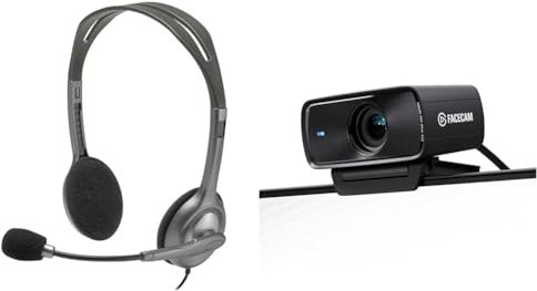 Logitech H111 Casque Filaire, & Elgato Facecam MK.2 – Webcam Haut