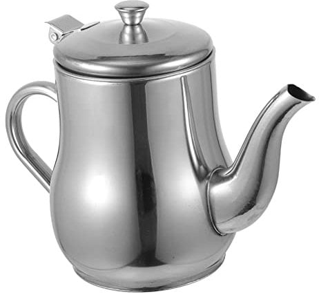 Cabilock Stainless Steel Oil Filter Pot with Strainer, Efficient Oil Separator Dispenser Kitchen Container for Storing Cooking Grease Leftover, 24oz