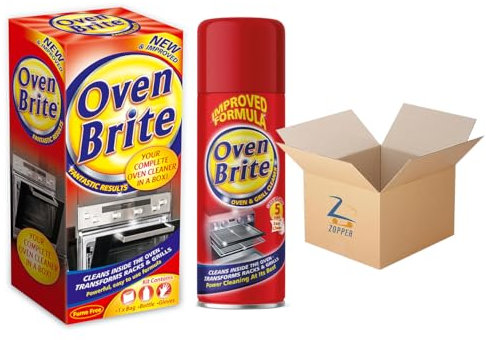 Oven Cleaning Kit 500ml & Grill Cleaner Spray 400ml Fume-Free Deep Cleaner Set & Fast-Acting Deep Clean Set with Gloves & Bag for Ovens, Grills & Racks