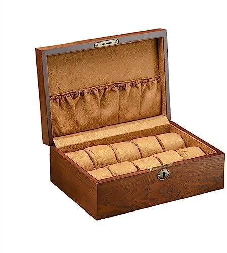 SONGYL-20249 organizzatore orologi 10 scatole porta orologi a scacchi Porta in legno Organizzatori di gioielli fascia alta con serrature