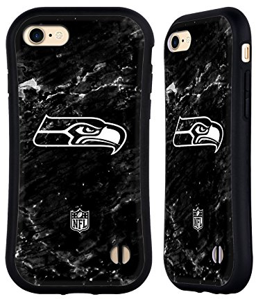 Head Case Designs Offizielle NFL Marmor Seattle Seahawks Artwork Hybride Handyhülle Hülle Huelle kompatibel mit Apple iPhone 7/8 / SE 2020 & 2022