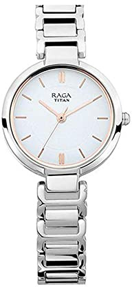 Titan Raga Viva Analog White Dial Women's Watch - 2608SM01