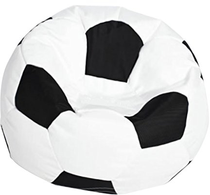 Baoblaze Fußball Sitzsack Bezug Sessel Sitzkissen Bezüge Abdeckung für Aufenthaltsraum Kinderzimmer, Weiß