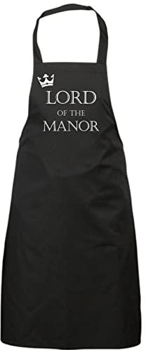 Señor de la Manor Negro Delantal Regalo Chef Cocina Regalo Día Del Padre