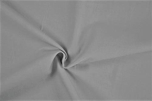 generisch Baumwolle - Uni/einfarbig - Meterware-Öko-Tex - 0,50 m-220g/lfm - Fahnentuch - Baumwollstoffe (Hellgrau 3002)
