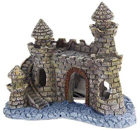 huiouer Dekoelement für Aquarien, Schloss, umweltfreundliches Material, ungiftig, kein Schaden, Dekoration für Aquarien