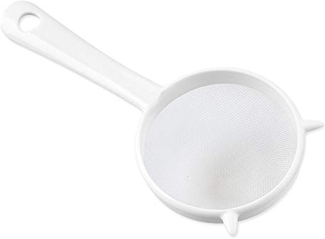 Gemini_mall Mesh Kitchen Sifter - Plastic Mesh Strainers Sieve,Colanders and Sieve with Handle for Tea Pasta Flour Rice Fruits Vegetable Small