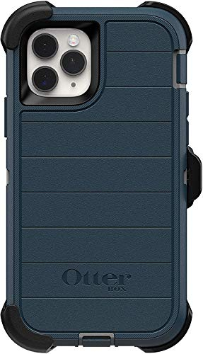 OtterBox Defender Screenless Series Rugged Case & Holster for iPhone 11 PRO - Non-Retail Packaging - with Microbial Defense (Gone Fishin Blue)