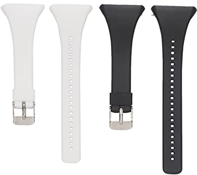 Huwokxix Armband Kompatibel mit Polar FT4/FT7,Verstellbares Silikon Sport Strap Ersatzband für Polar FT4/FT7 Watch (Schwarz + Weiß)