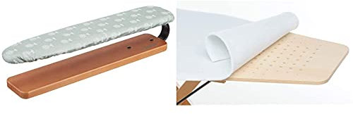 Foppapedretti Lo Stiramaniche, Accessorio Stiro, Noce & ilMollettone Ricambio per Asse da Stiro, Poliestere, Bianco