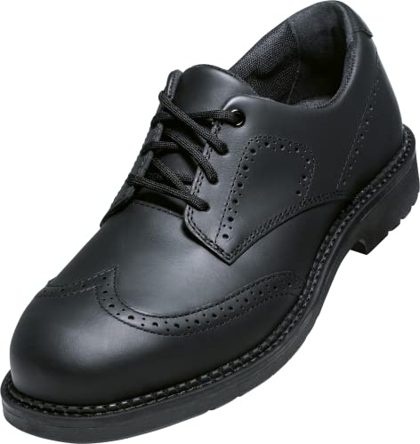 Uvex 1 business Halbschuhe, Sicherheitsschuhe mit Stahlkappe, robuster und atmungsaktiver Arbeitsschuhe S3 SRC, Unisex, Schwarz, Größe 41
