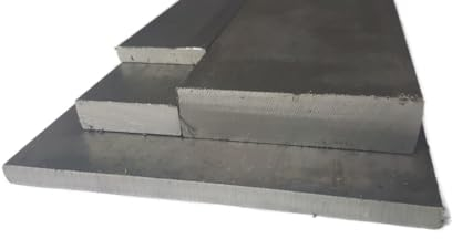 PSB STAHL AUF MASS Flachstahl-Flachprofil - 50-80mm breiten - 500-2000mm Länge - S235JR EN 10058 (80x 5mm - 2000mm - beidseitige Gehrung 45 Grad)