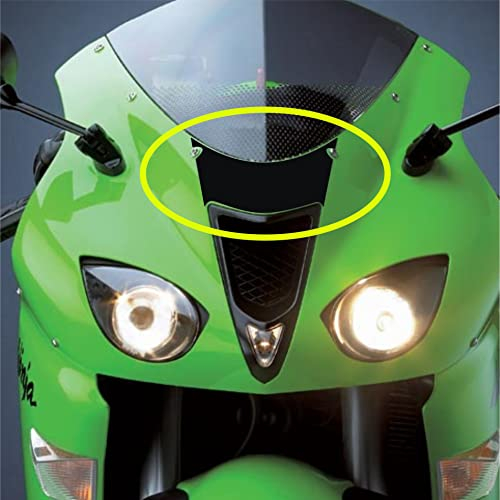 Adesivo tabella compatibile con KAWASAKI NINJA ZX-6R dal 2007 frontale moto stickers colore a scelta Cod. 1765 (070 NERO)
