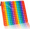KICOSOADT Fidget Toys,Squeeze Toys groß,Rainbow Push Pop Bubble Fidget Sensory Toy für Kinder und Erwachsene, Stress Relief Pop Fidget Toy for Kids Adults (12*12 Regenbogen)