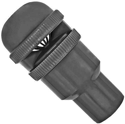 MegaHaustechnik HT Rohrbelüfter Rohr Außendurchmesser Steck-Ende 75mm 7,5cm DN75 für HT Muffe mit Dichtung Belüftung Ventil Abwasser Kanalrohr Abfluss Leitung WC Kunststoff PP grau