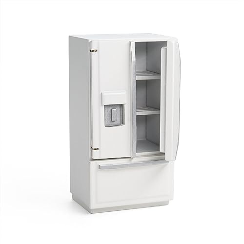 Odoria 1/12 Scale Dolls House Miniature Kitchen Fridge Freezer Dollhouse Furniture Accessories, White