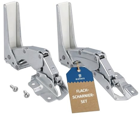 easyPART Kompatibel/Ersatz für Teka 10090992 Türscharnier Set oben unten wie beko 5838110300 5838110400 für Kühlschrank