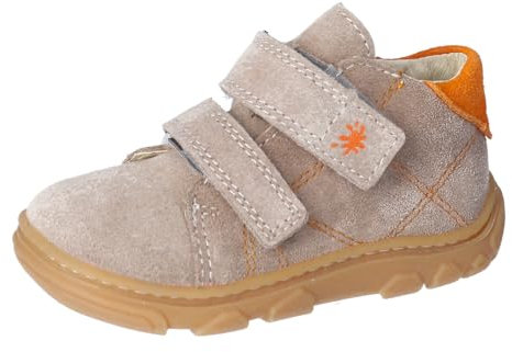 RICOSTA Jungen Stiefel Ryder, Baby und Kleinkinder Lauflernschuhe, Weite: Mittel, Barfuß-Schuh, Klettstiefel, Booties, Leder, Tundra (650), 21 EU
